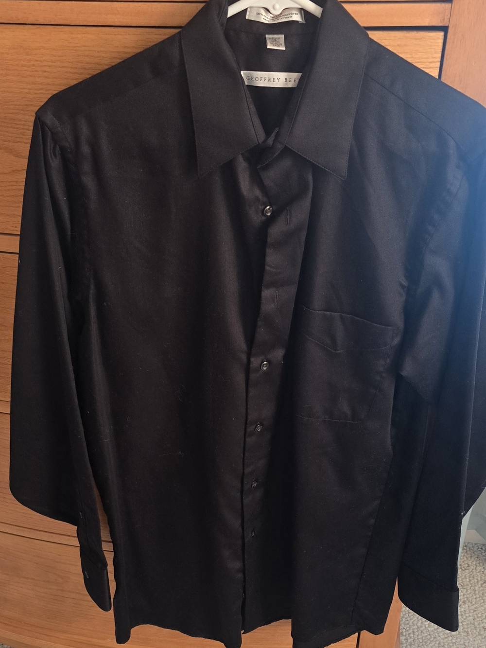 Geoffrey Beene Black Long-Sleeve Dress Shirt 15" 32/33